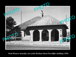 OLD LARGE HISTORIC PHOTO OF PERTH WESTERN AUSTRALIA BRISBANE ST POST OFFICE 1950