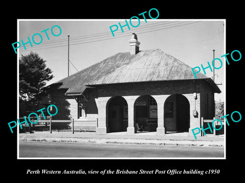 OLD LARGE HISTORIC PHOTO OF PERTH WESTERN AUSTRALIA BRISBANE ST POST OFFICE 1950