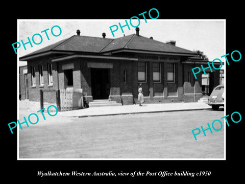 OLD LARGE HISTORIC PHOTO OF WYALKATCHEM WESTERN AUSTRALIA, THE POST OFFICE c1950