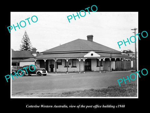 OLD LARGE HISTORIC PHOTO OF COTTESLOE WESTERN AUSTRALIA, THE POST OFFICE c1940