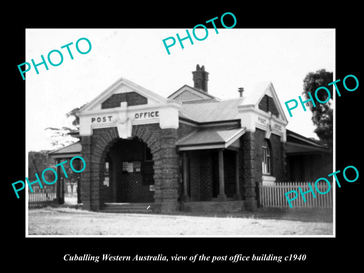 OLD LARGE HISTORIC PHOTO OF CUBALLING WESTERN AUSTRALIA, THE POST OFFICE c1940