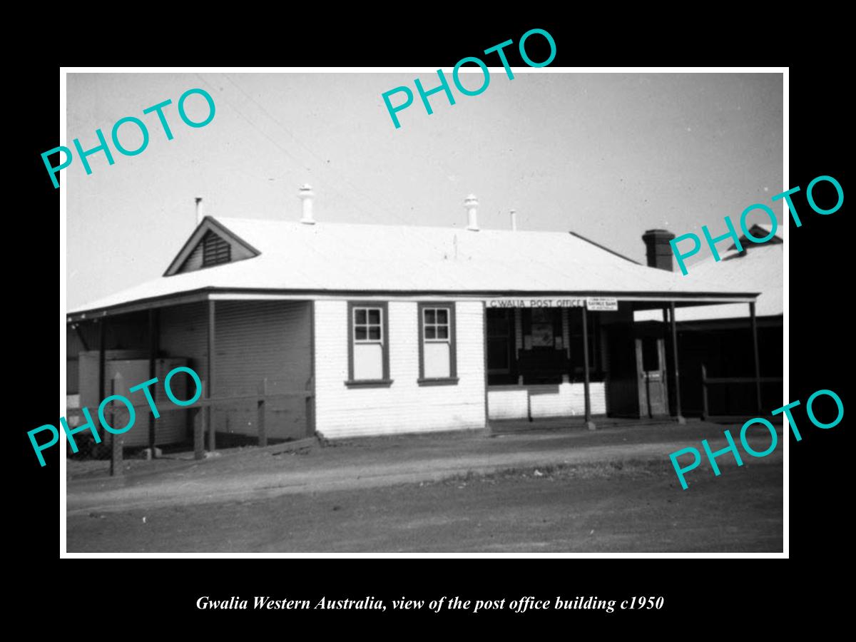 OLD LARGE HISTORIC PHOTO OF GWALIA WESTERN AUSTRALIA, THE POST OFFICE c1950