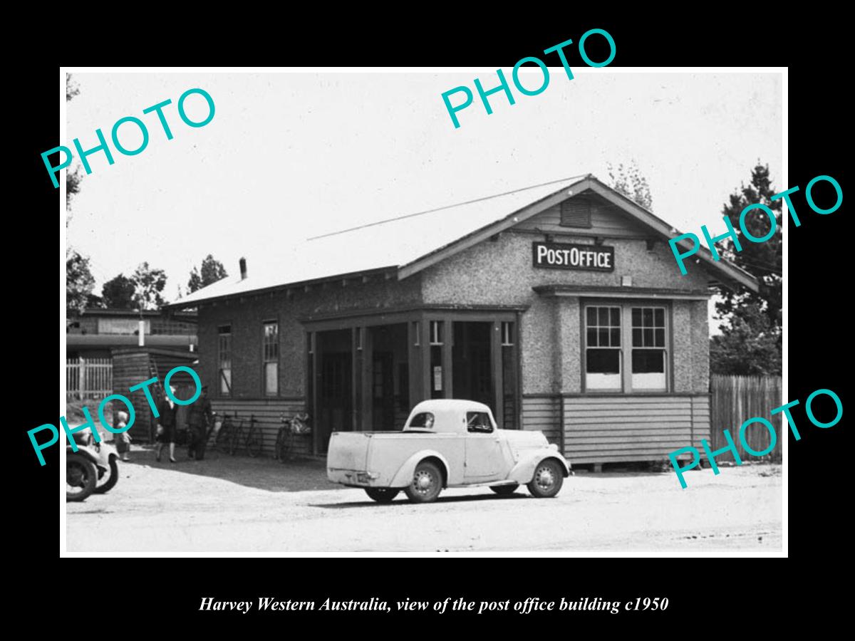 OLD LARGE HISTORIC PHOTO OF HARVEY WESTERN AUSTRALIA, THE POST OFFICE c1940