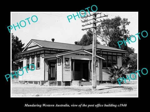 OLD LARGE HISTORIC PHOTO OF MUNDARING WESTERN AUSTRALIA, THE POST OFFICE c1940