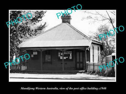 OLD LARGE HISTORIC PHOTO OF MUNDIJONG WESTERN AUSTRALIA, THE POST OFFICE c1940