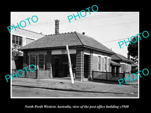 OLD LARGE HISTORIC PHOTO OF NORTH PERTH WESTERN AUSTRALIA, THE POST OFFICE c1940