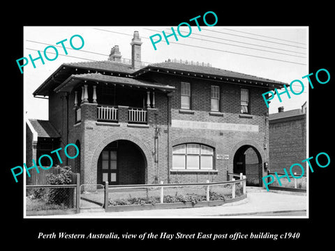 OLD LARGE HISTORIC PHOTO OF PERTH WESTERN AUSTRALIA HAY St EAST POST OFFICE 1940