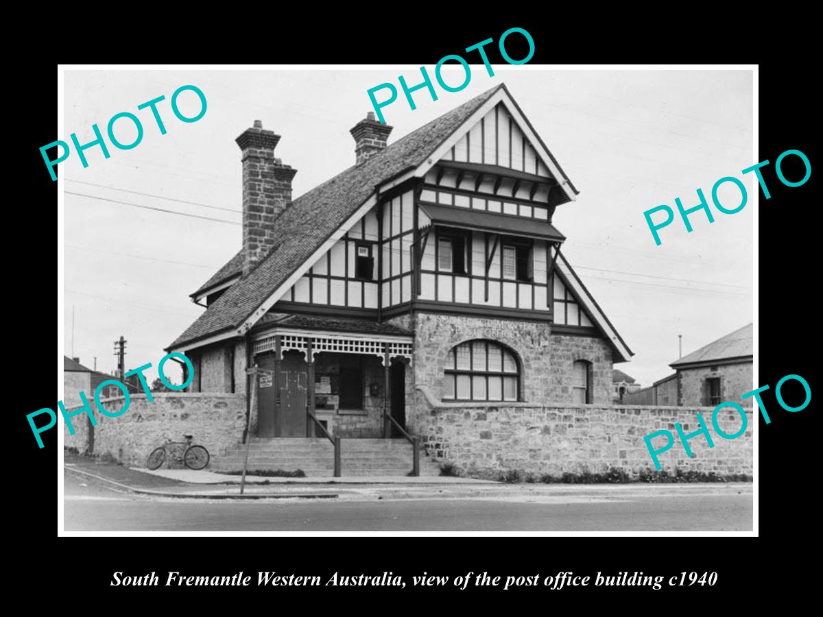 OLD LARGE HISTORIC PHOTO OF SOUTH FREMANTLE WESTERN AUSTRALIA POST OFFICE c1940