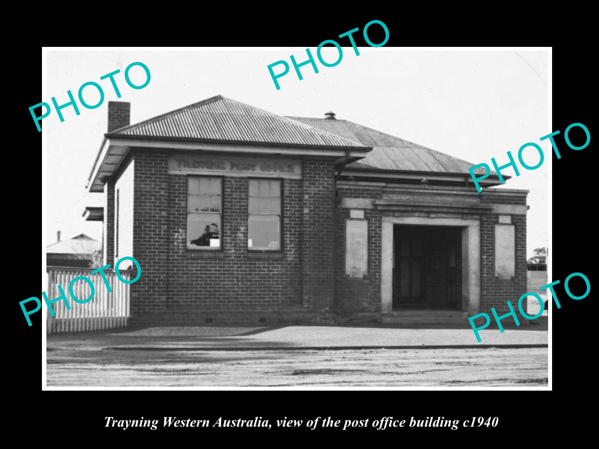 OLD LARGE HISTORIC PHOTO OF TRAYNING WESTERN AUSTRALIA, THE POST OFFICE c1940