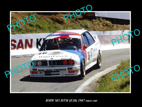 OLD LARGE HISTORIC PHOTO OF 1987 BMW M3 DTM E30 RACE CAR, TOURING CAR 2