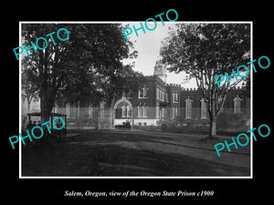 OLD LARGE HISTORIC PHOTO OF SALEM OREGON, VIEW OF THE STATE PRISON c1900