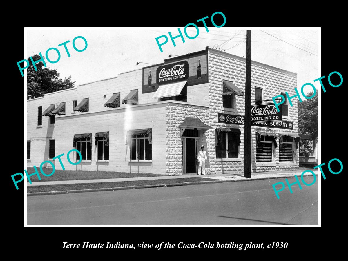 OLD LARGE HISTORIC PHOTO OF TERRE HAUTE INDIANA, THE COCA COLA PLANT c1930