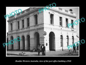 OLD LARGE HISTORIC PHOTO OF BOULDER WESTERN AUSTRALIA, THE POST OFFICE c1940