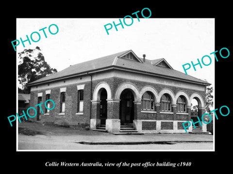 OLD LARGE HISTORIC PHOTO OF COLLIE WESTERN AUSTRALIA, THE POST OFFICE c1940