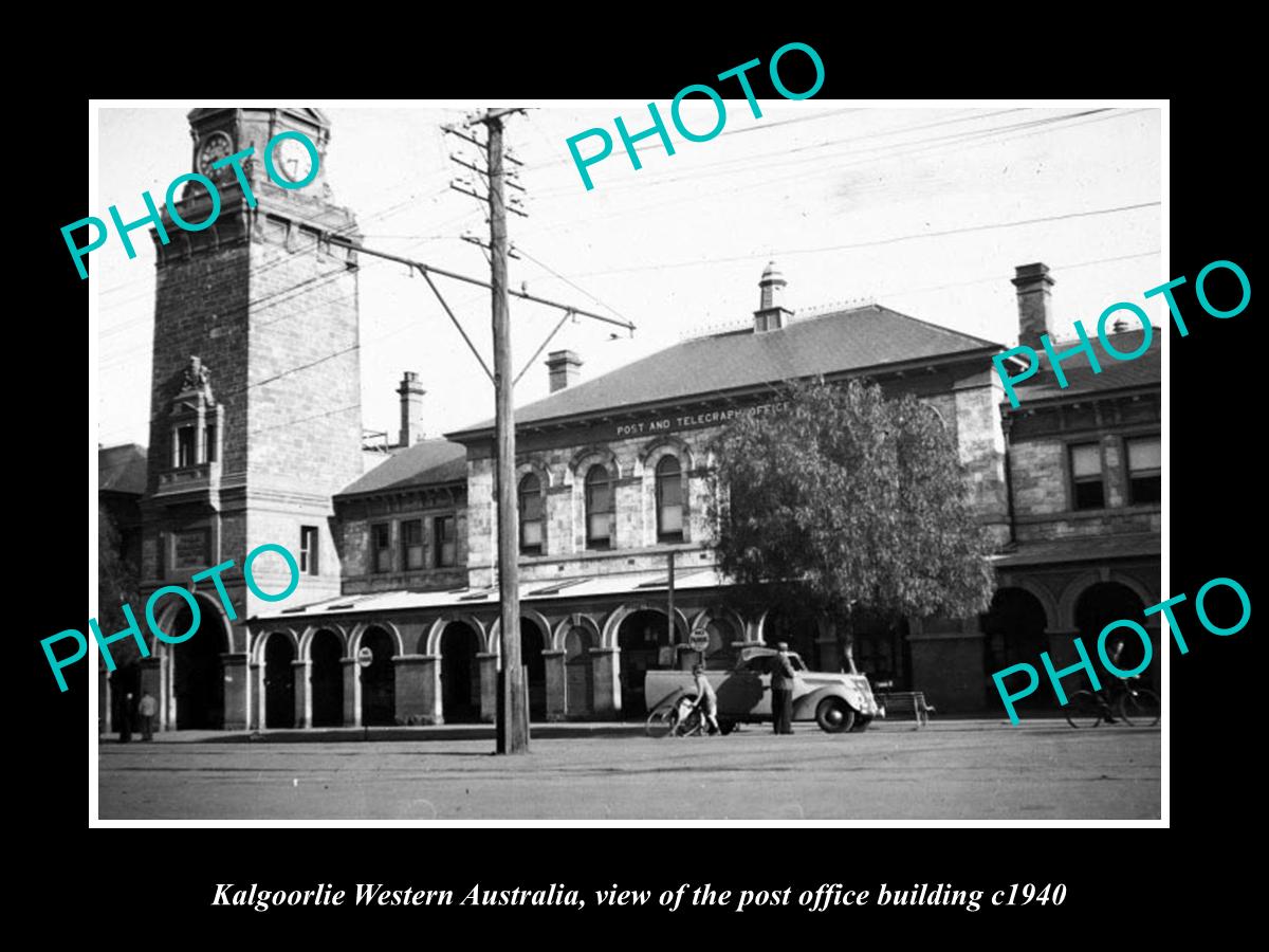 OLD LARGE HISTORIC PHOTO OF KALGOORLIE WESTERN AUSTRALIA, THE POST OFFICE c1940