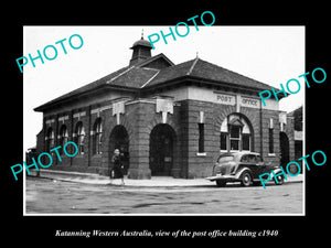 OLD LARGE HISTORIC PHOTO OF KATANNING WESTERN AUSTRALIA, THE POST OFFICE c1940