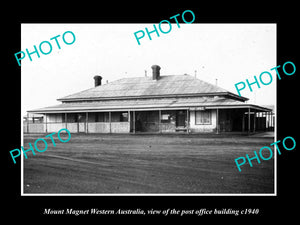 OLD LARGE HISTORIC PHOTO OF MOUNT MAGNET WESTERN AUSTRALIA POST OFFICE c1940