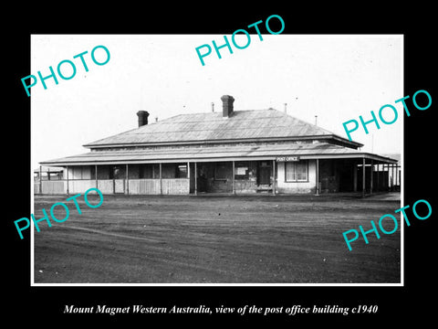 OLD LARGE HISTORIC PHOTO OF MOUNT MAGNET WESTERN AUSTRALIA POST OFFICE c1940