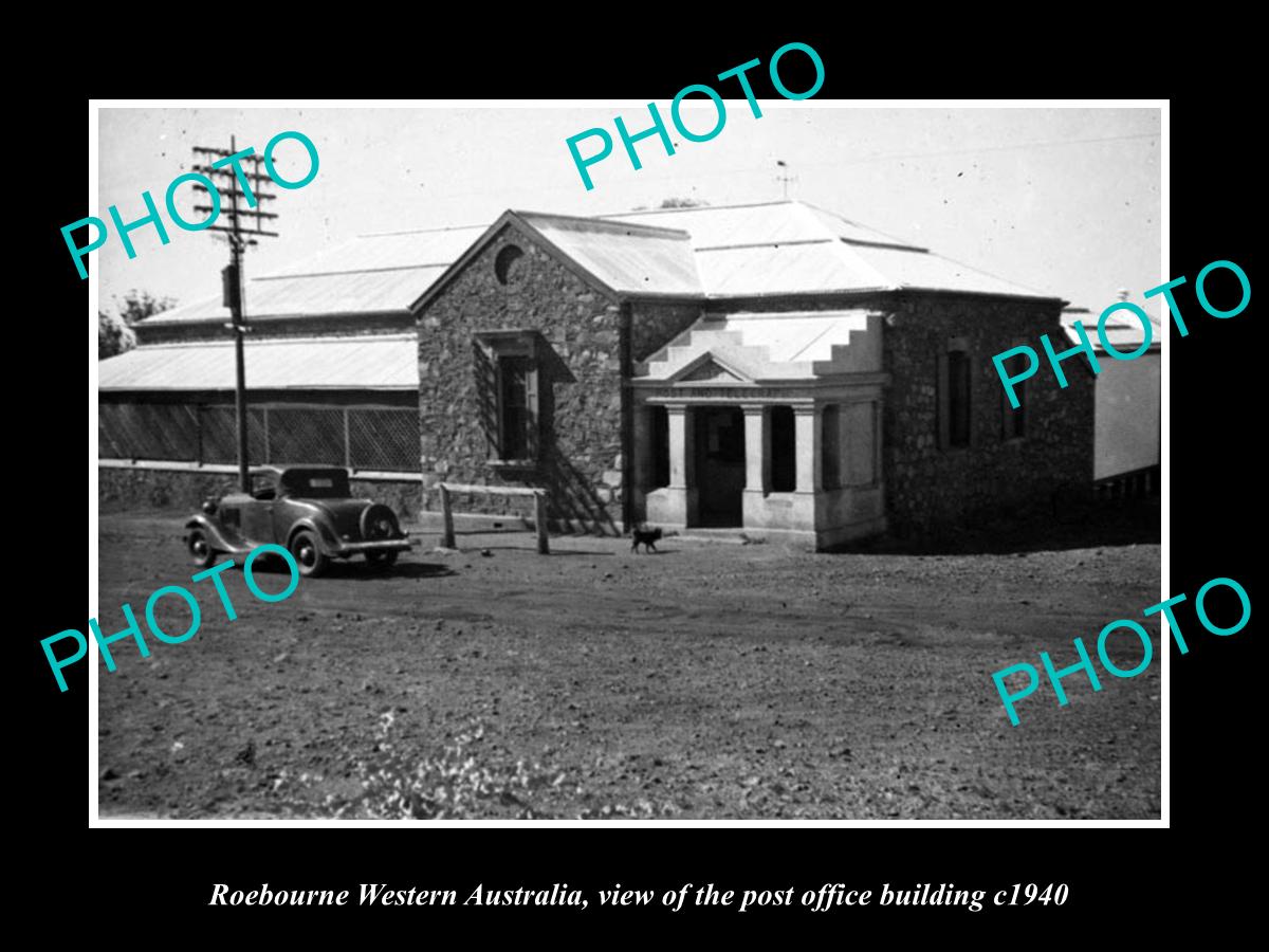 OLD LARGE HISTORIC PHOTO OF ROEBOURNE WESTERN AUSTRALIA, THE POST OFFICE c1940