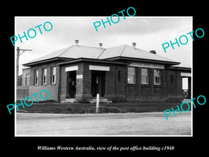 OLD LARGE HISTORIC PHOTO OF WILLIAMS WESTERN AUSTRALIA, THE POST OFFICE c1940