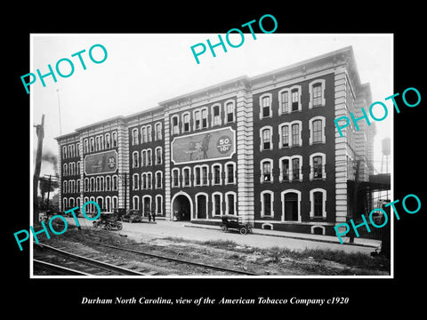 OLD LARGE HISTORIC PHOTO OF DURHAM NORTH CAROLINA, THE AMERICAN TOBACCO Co c1920