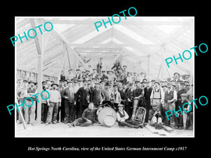 OLD HISTORIC PHOTO OF HOT SPRINGS NORTH CAROLINA, GERMAN INTERMENT CAMP c1917 1