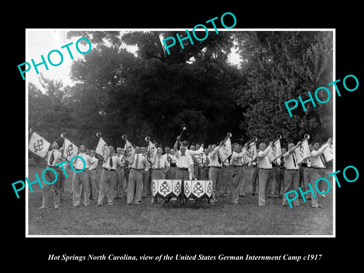 OLD HISTORIC PHOTO OF HOT SPRINGS NORTH CAROLINA, GERMAN INTERMENT CAMP c1917 2