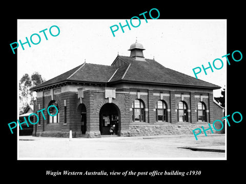 OLD LARGE HISTORIC PHOTO OF WAGIN WESTERN AUSTRALIA, THE POST OFFICE c1930