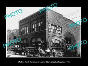 OLD LARGE HISTORIC PHOTO OF HICKORY NORTH CAROLINA, CHERO COLA DRINKS PLANT 1920