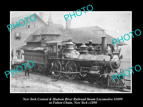 OLD HISTORIC PHOTO OF NEW YORK CENTRAL & HUDRON RIVER RAILROAD TRAIN c1900, 1099