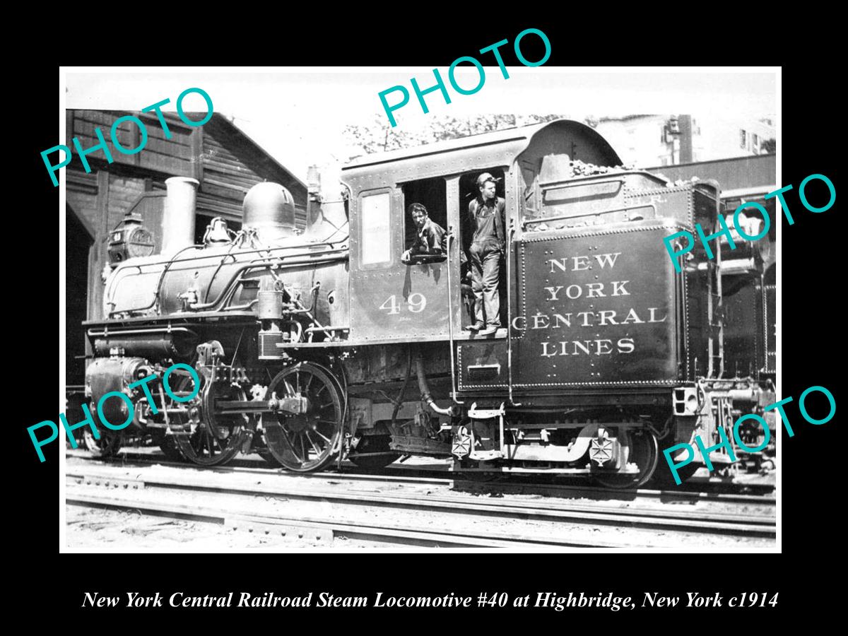 OLD LARGE HISTORIC PHOTO OF NEW YORK CENTRAL RAILROAD TRAIN c1914, HIGHBRIDE