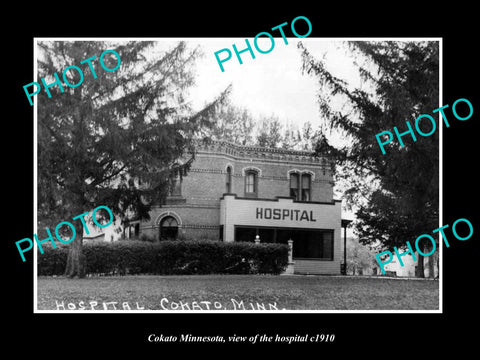 OLD LARGE HISTORIC PHOTO OF COKATO MINNESOTA, VIEW OF THE HOSPITAL c1910