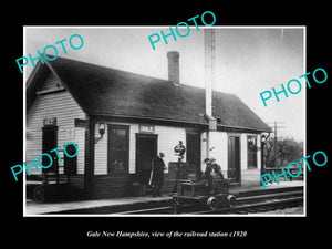 OLD LARGE HISTORIC PHOTO OF GALE NEW HAMPSHIRE, THE RAILROAD STATION c1920 2