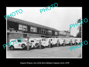 OLD LARGE HISTORIC PHOTO OF EUGENE OREGON, THE KORN BAKERY BREAD TRUCK c1930