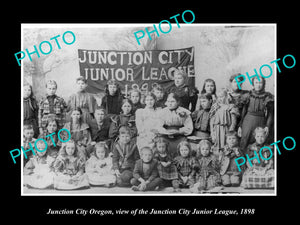 OLD LARGE HISTORIC PHOTO OF JUNCTION CITY OREGON, THE J/C JUNIOR LEAGUE c1898