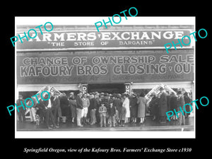 OLD LARGE HISTORIC PHOTO OF SPRINGFIELD OREGON, THE FARMERS EXCHANGE STORE c1930