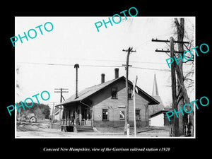 OLD LARGE HISTORIC PHOTO OF CONCORD NEW HAMPSHIRE, GARRISON RAILROAD DEPOT c1920