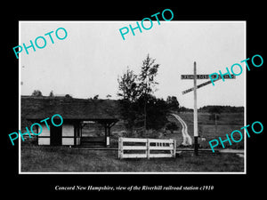 OLD LARGE HISTORIC PHOTO OF CONCORD NEW HAMPSHIRE, RIVERHILL RAILROAD DEPOT 1910