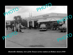 OLD LARGE HISTORIC PHOTO OF HUNTSVILLE ALABAMA, TEXACO SERVICE STATION c1950 2