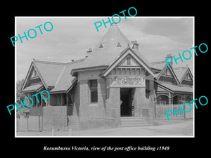 OLD LARGE HISTORIC PHOTO OF KORUMBURRA VICTORIA, THE POST OFFICE BUILDING c1940