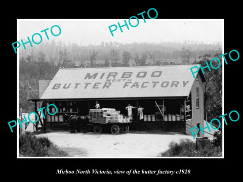 OLD LARGE HISTORIC PHOTO OF MIRBOO NORTH VICTORIA, THE BUTTER FACTORY c1920