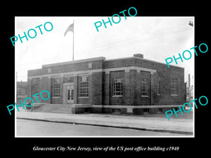 OLD LARGE HISTORIC PHOTO OF GLOUCESTER CITY NEW JERSEY POST OFFICE BUILDING 1940