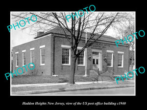 OLD LARGE HISTORIC PHOTO OF HADDON HEIGHTS NEW JERSEY, US POST OFFICE c1940