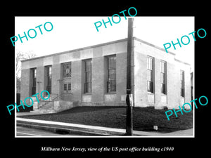 OLD LARGE HISTORIC PHOTO OF MILLBURN NEW JERSEY, US POST OFFICE BUILDING c1940