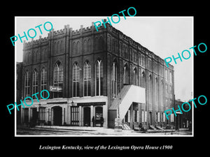 OLD LARGE HISTORIC PHOTO OF LEXINGTON KENTUCKY, VIEW OF THE OPERA HOUSE c1900