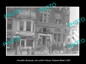 OLD LARGE HISTORIC PHOTO OF VERSAILLES KENTUCKY, THE CITIZENS NATIONAL BANK 1920