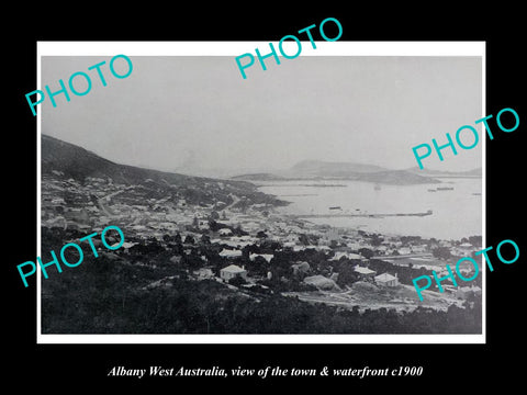 OLD LARGE HISTORIC PHOTO OF ALBANY WEST AUSTRALIA,VIEW OF TOWN & WATERFRONT 1900