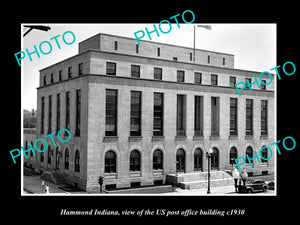 OLD LARGE HISTORIC PHOTO OF HAMMOND INDIANA, THE US POST OFFICE BUILDING c1930