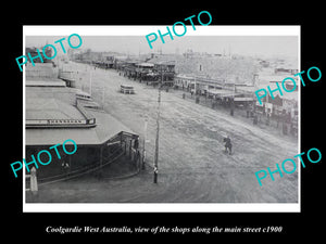 OLD LARGE HISTORIC PHOTO OF COOLGARDIE WEST AUSTRALIA, VIEW OF THE MAIN St c1900