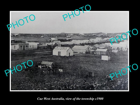 OLD LARGE HISTORIC PHOTO OF CUE WEST AUSTRALIA, VIEW OF THE TOWNSHIP c1900